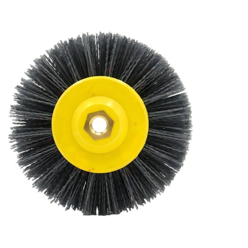 CLEAN WORLD Industrial Wire Brush Factory Price Abrasive Carbon Steel Bristle Disc Crimped Galvanized Steel Wire Wheel Brush