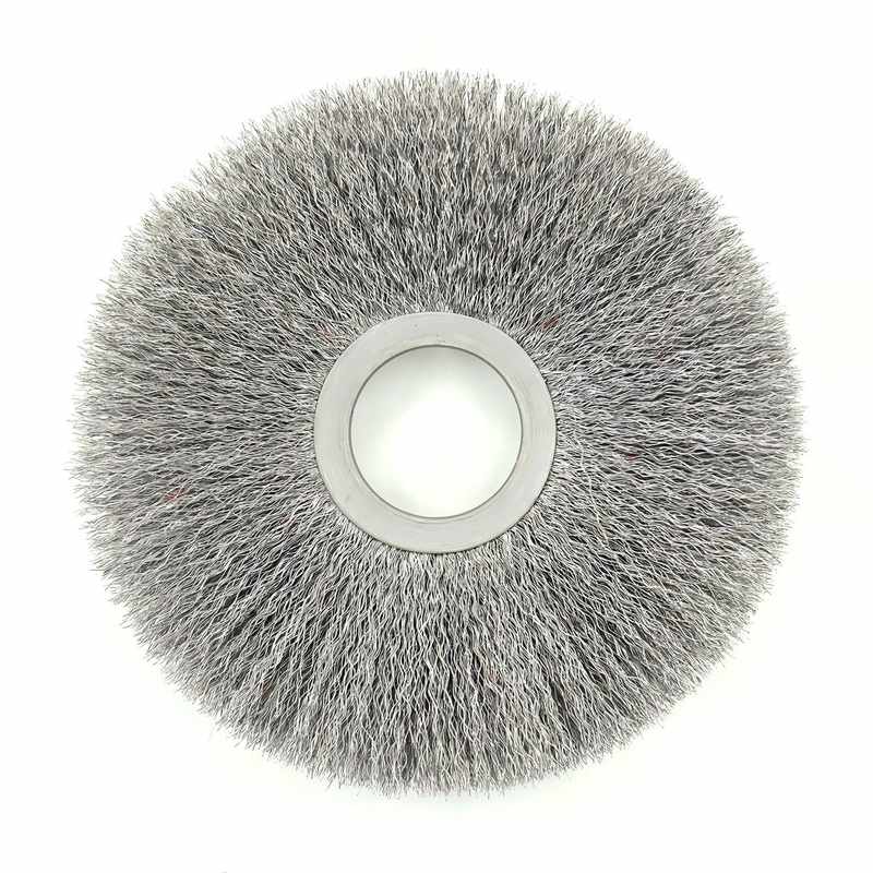 CLEAN WORLD Industrial Wire Brush Professional Crimped Wire Circular Wheel Brush Cylinder Brush Grinding Brush