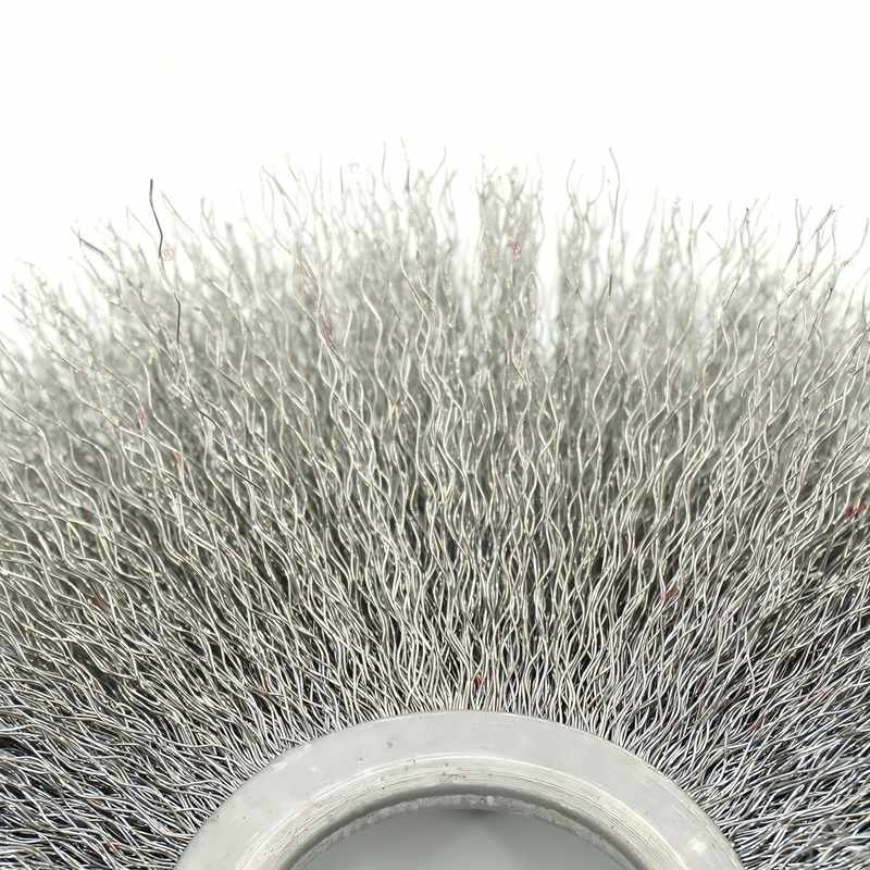 CLEAN WORLD Industrial Wire Brush Professional Crimped Wire Circular Wheel Brush Cylinder Brush Grinding Brush