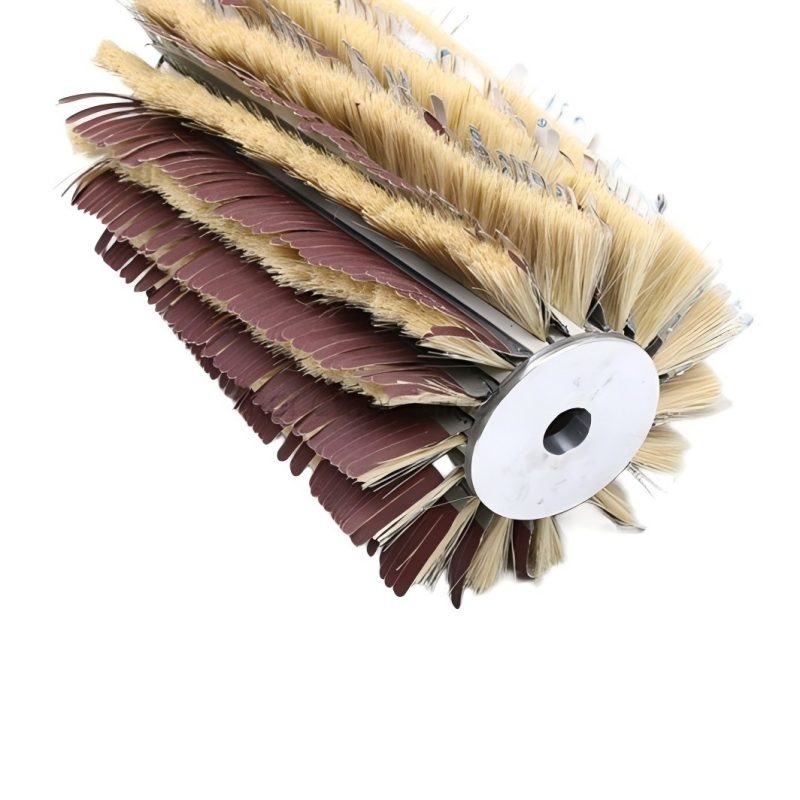 CLEAN WORLD Industrial Polishing Brush Tampico Fiber Sander Paper Sisal Roller Brush for Machine Polishing