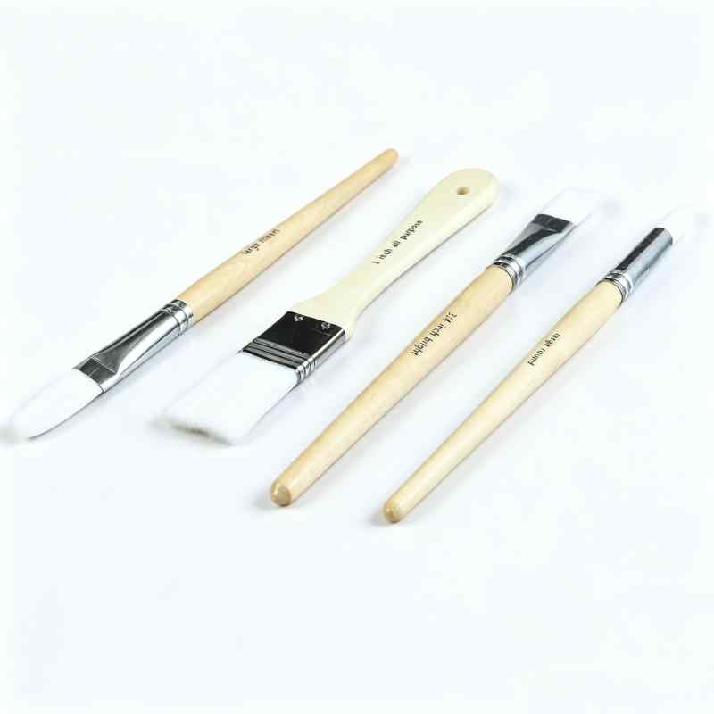 CLEAN WORLD Paint Brushes Set Wooden Handle Nylon Brushes or Professional Oil/Acrylic/Watercolor