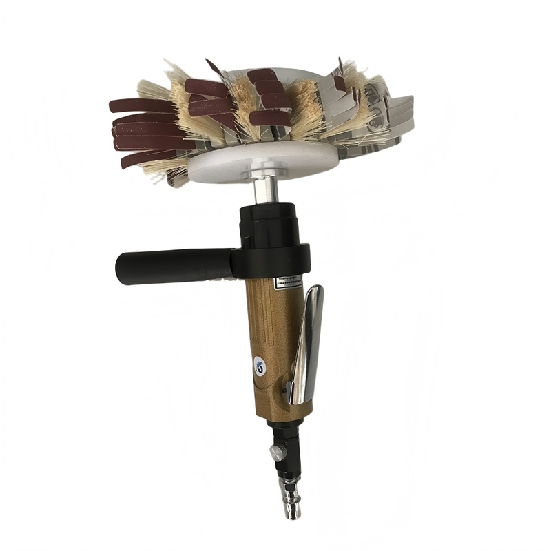 CLEAN WORLD Industrial Polishing Brush New Sisal Strip Sander Brush Roller Sandpaper Polishing Strip Bristle Brush Steel Core 120 Grit ISO9001 Certified