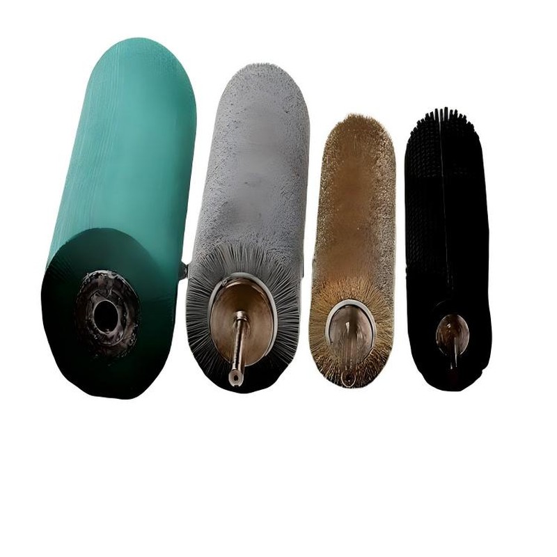 CLEAN WORLD Industrial Roller Brush Abrasive Nylon Roller Brush Furniture Used Wooden Polishing Brush