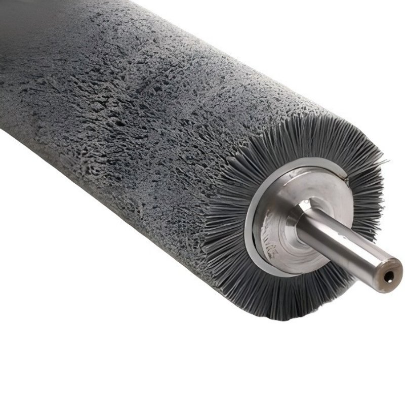 CLEAN WORLD Industrial Roller Brush Abrasive Nylon Roller Brush Furniture Used Wooden Polishing Brush