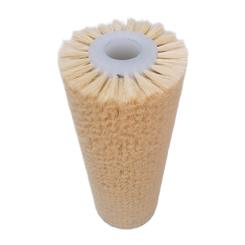 CLEAN WORLD Industrial Roller Brush Industrial Nylon Bristle Cylinder Roller Brush for Fruit Cleaning