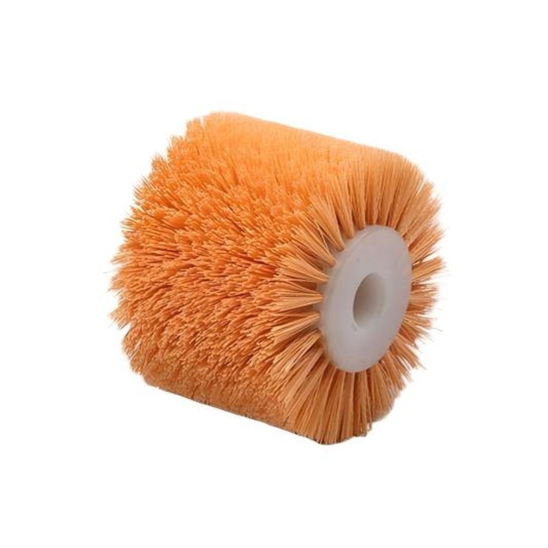 CLEAN WORLD Industrial Roller Brush Industrial Nylon Bristle Cylinder Roller Brush for Fruit Cleaning