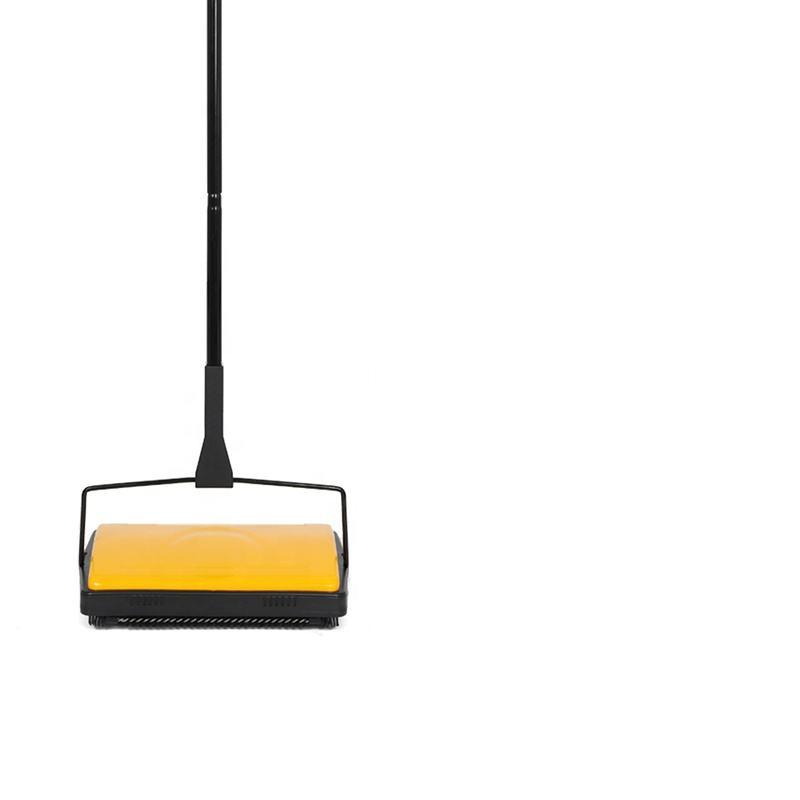 CLEAN WORLD Household Sweeper Lightweight Hand Push Carpet & Floor Brush for Home Office
