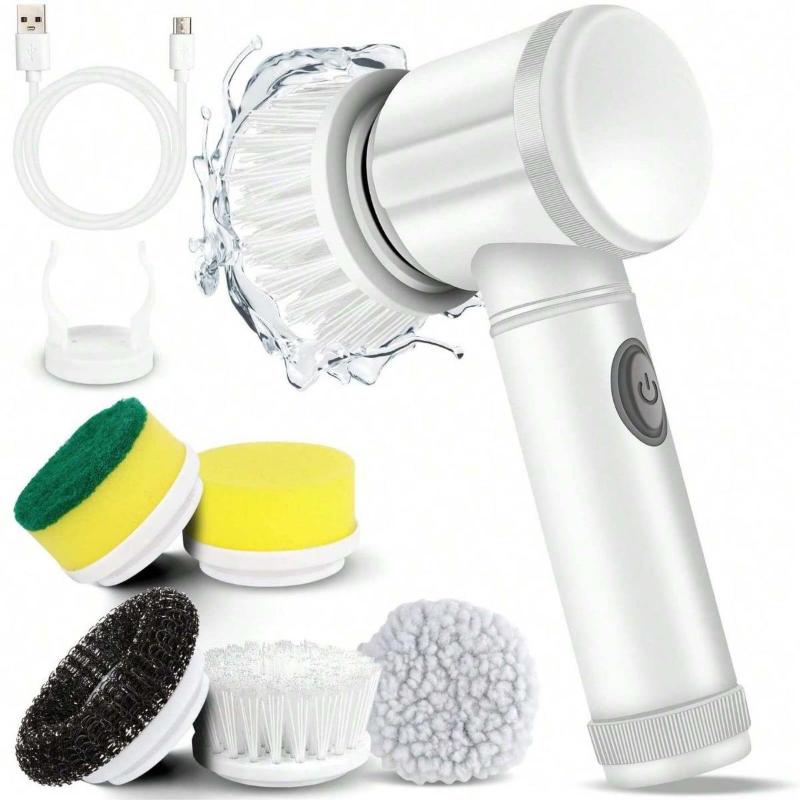 CLEAN WORLD Hot Selling Electric Spin Scrubber Handheld Cleaning Brush for Home/Kitchen/Bathroom/Grout/Tile/Shower/Tub