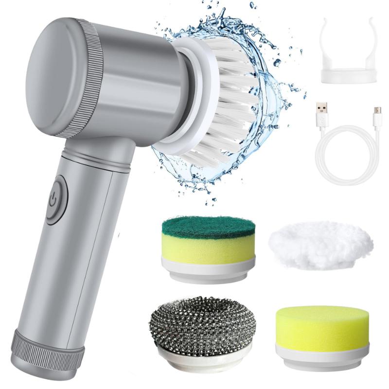 CLEAN WORLD Hot Selling Electric Spin Scrubber Handheld Cleaning Brush for Home/Kitchen/Bathroom/Grout/Tile/Shower/Tub