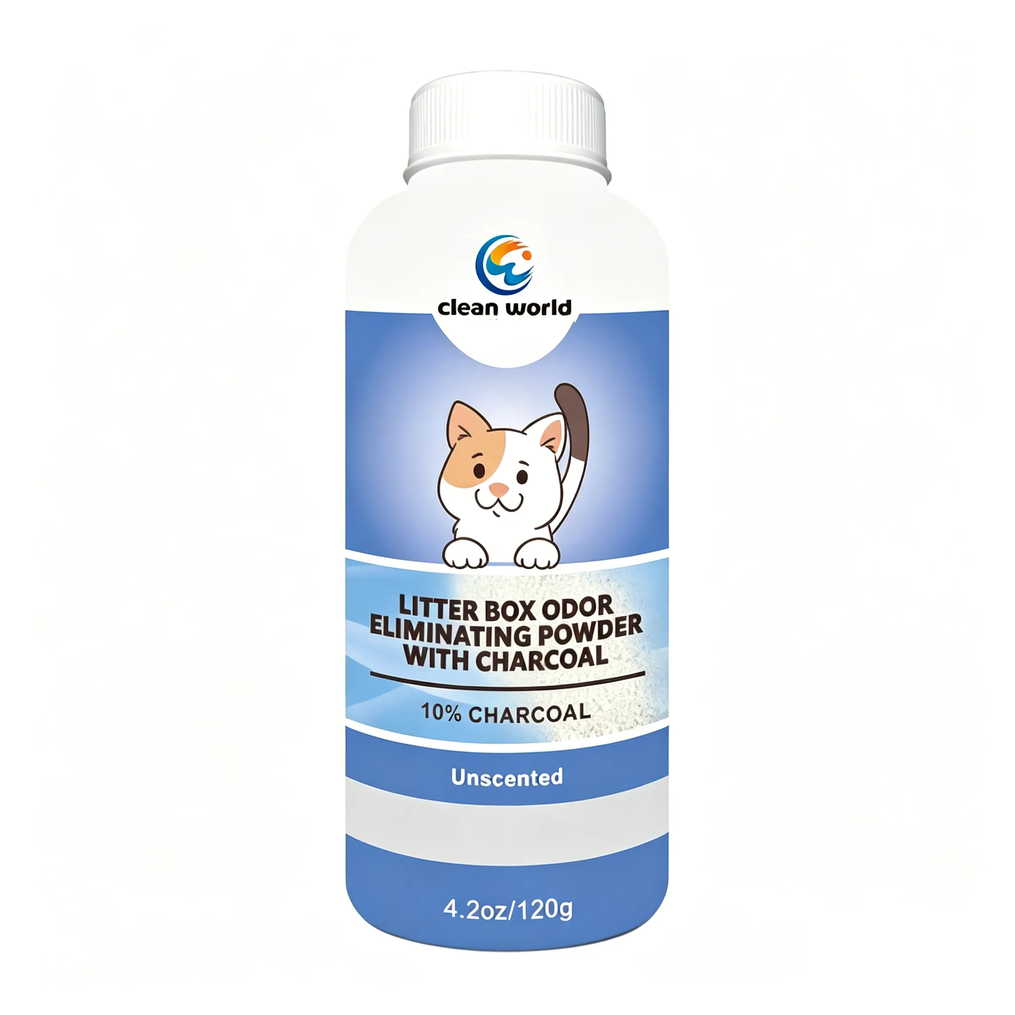 CLEAN WORLD Litter Box Odor Eliminating Powder With Charcoal