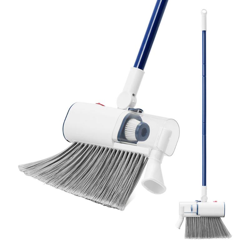 CLEAN WORLD Cordless Broom Vacuum 2-in-1 Electric Broom Sweeper Dust Container for Hard Floor & Carpet, Bedroom, Living Room, Office