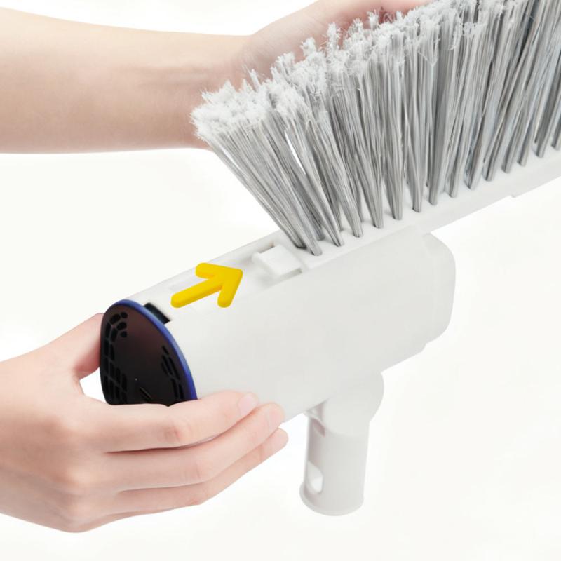 CLEAN WORLD Cordless Broom Vacuum 2-in-1 Electric Broom Sweeper Dust Container for Hard Floor & Carpet, Bedroom, Living Room, Office