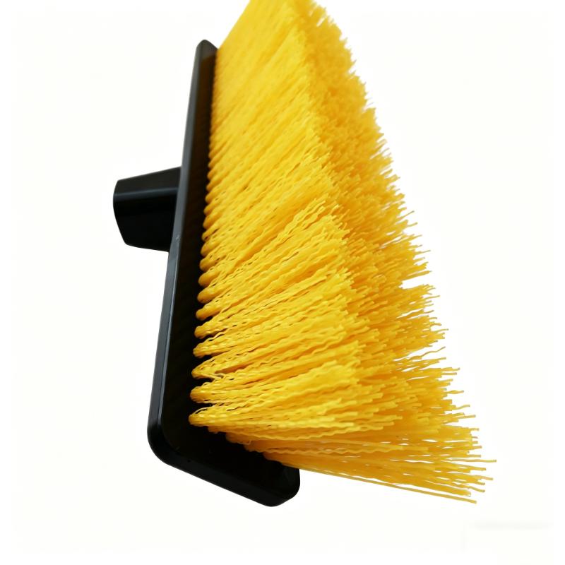CLEAN WORLD Long Handle Stiff Bristles Heavy Duty Push Broom Outdoor Cleaning Patio Garage Deck Brush