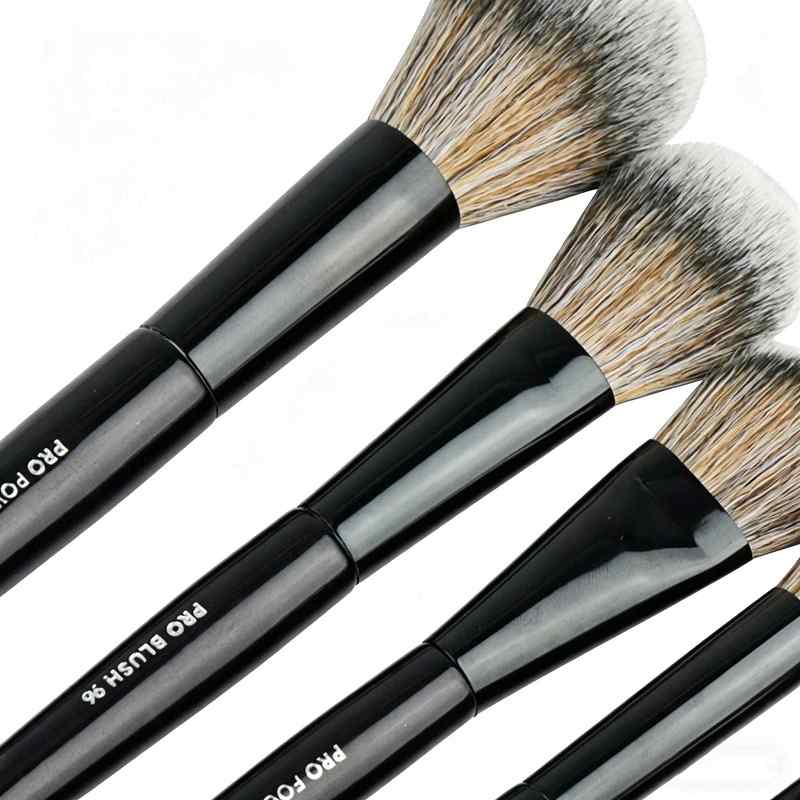 CLEAN WORLD 11Pcs Makeup Brush Set Professional Grade Labeled Large Foundation Powder Contour Concealer eyeshadow Blush EyeLiner Make up Brushes