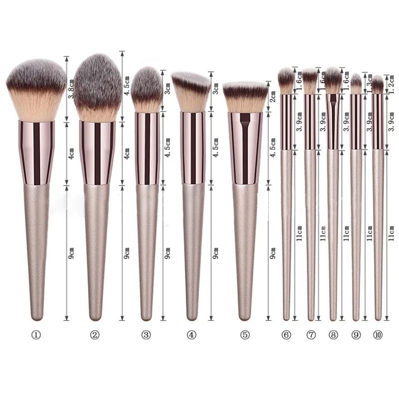 CLEAN WORLD 18 Piece Premium Synthetic Foundation Makeup Brush Set with Custom logo for Face Use