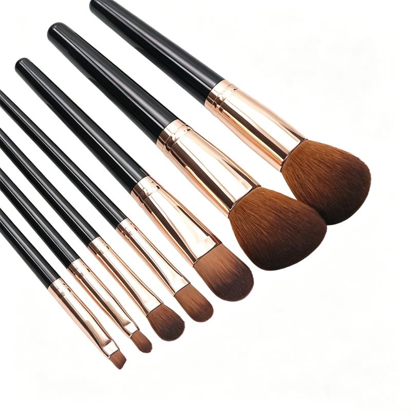 CLEAN WORLD 8Pcs Premium Synthetic Makeup Brush Set, Professional Cosmetic Brushes for Foundation Powder Blush