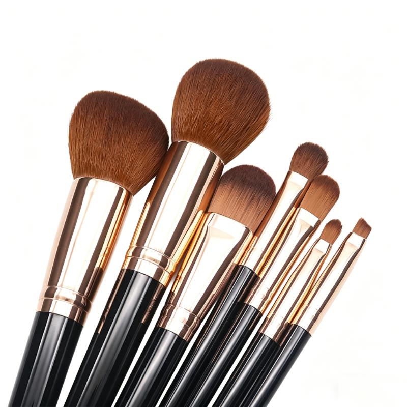CLEAN WORLD 8Pcs Premium Synthetic Makeup Brush Set, Professional Cosmetic Brushes for Foundation Powder Blush