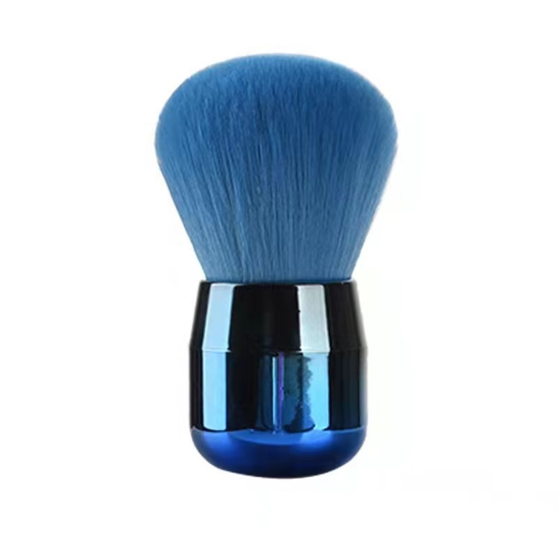 CLEAN WORLD Retractable Mushroom Round Head Powder Brush, Soft Synthetic Brush for Loose Powder, Foundation, Blush & Setting Makeup