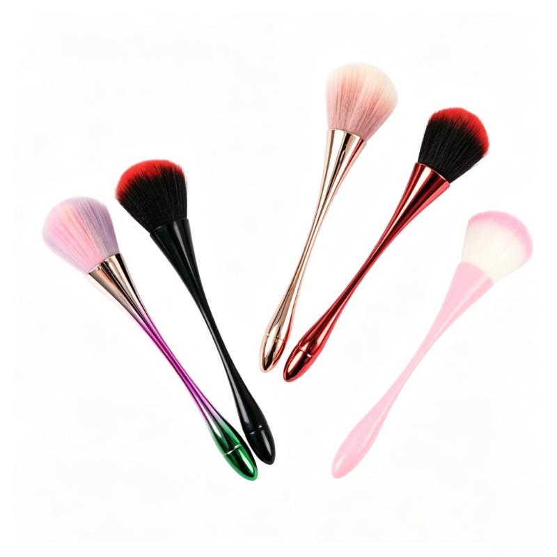 CLEAN WORLD Factory Wholesale Waist Shaped Makeup Brush, Single Trendy Blush Powder Brush, Portable Nail Art Dust Cleaning Brush