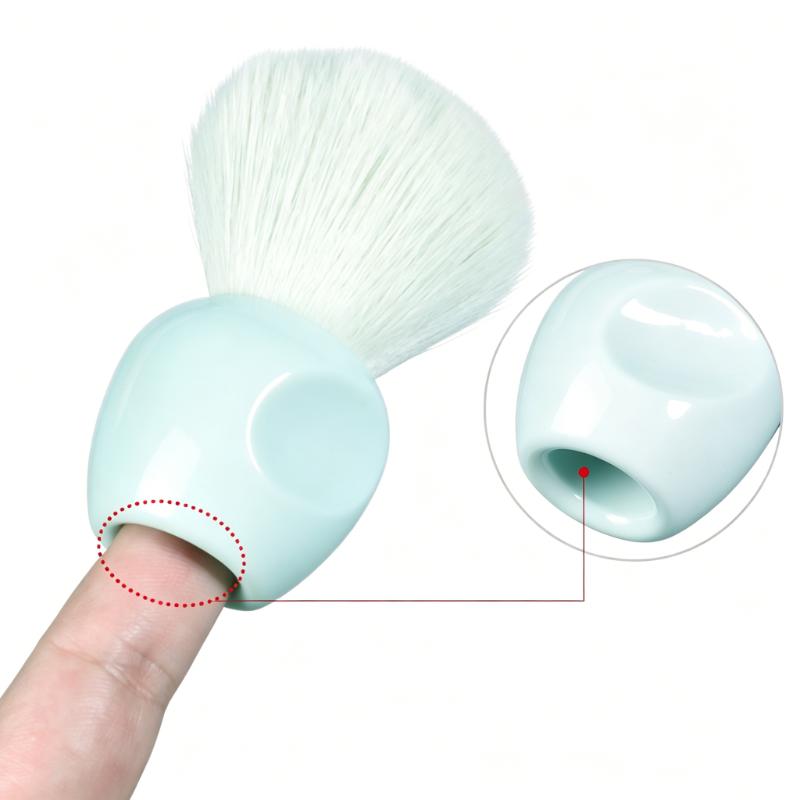 CLEAN WORLD Mini Portable Makeup Brush, Finger Storage Quick Touch-Up Brush, Nail Dust Remover, Foundation Blush Cosmetic Brush