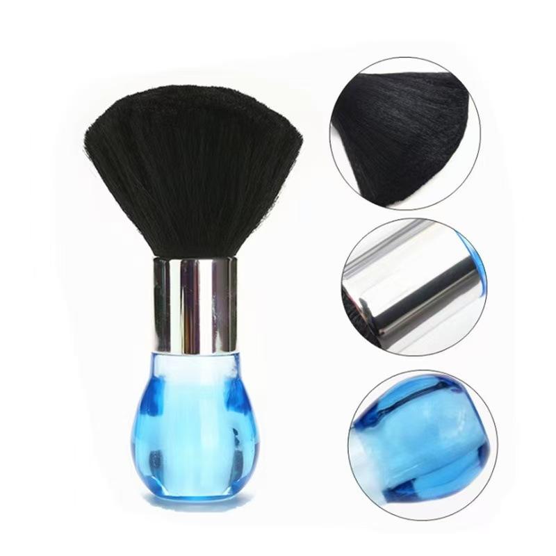 CLEAN WORLD Crystal Hair Brush, Soft Fiber Barber Neck Duster Brush, Hair Cleaning Sweep Brush for Salon & Home Use