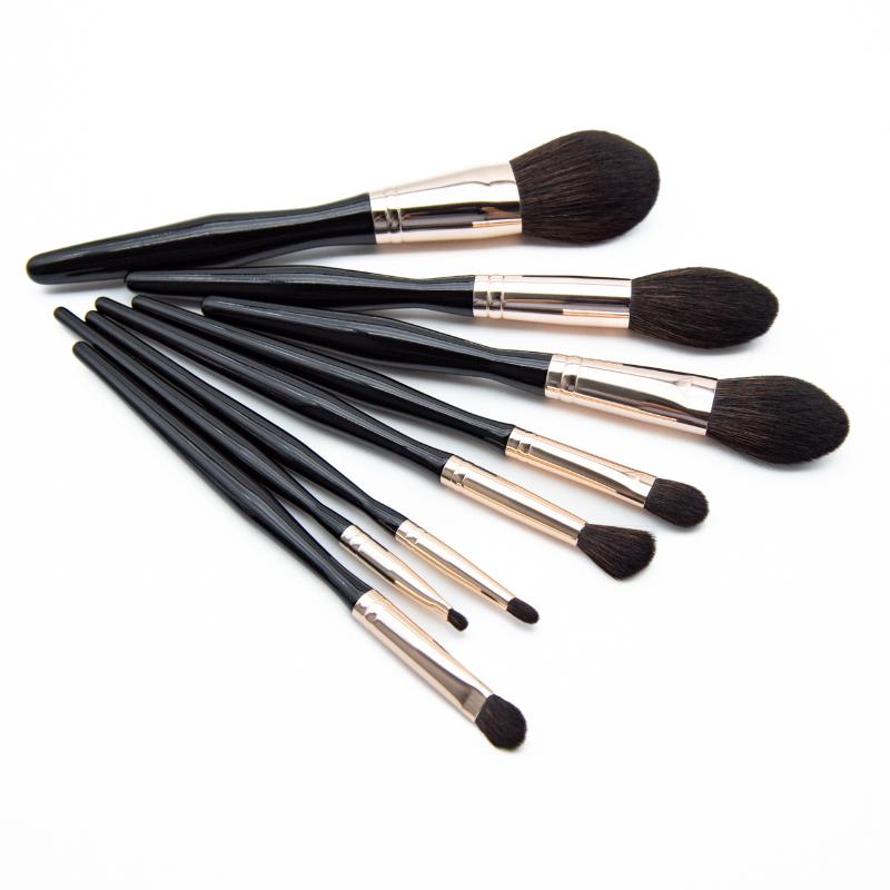 CLEAN WORLD Hot Sale 8 Pcs Eye Detail Makeup Brush Set with Soft Bristle, Contour & Loose Powder Beauty Tools