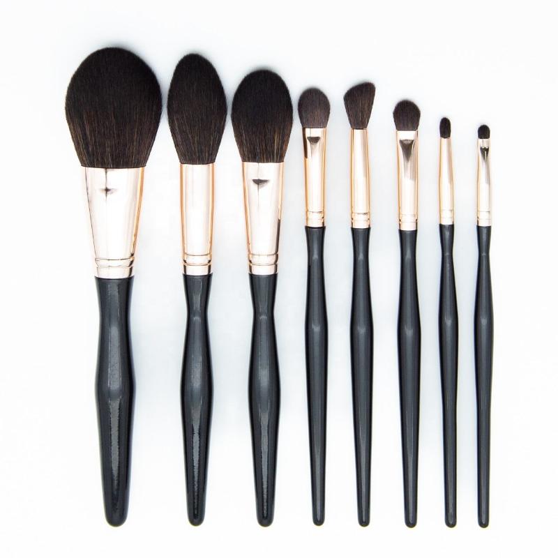 CLEAN WORLD Hot Sale 8 Pcs Eye Detail Makeup Brush Set with Soft Bristle, Contour & Loose Powder Beauty Tools