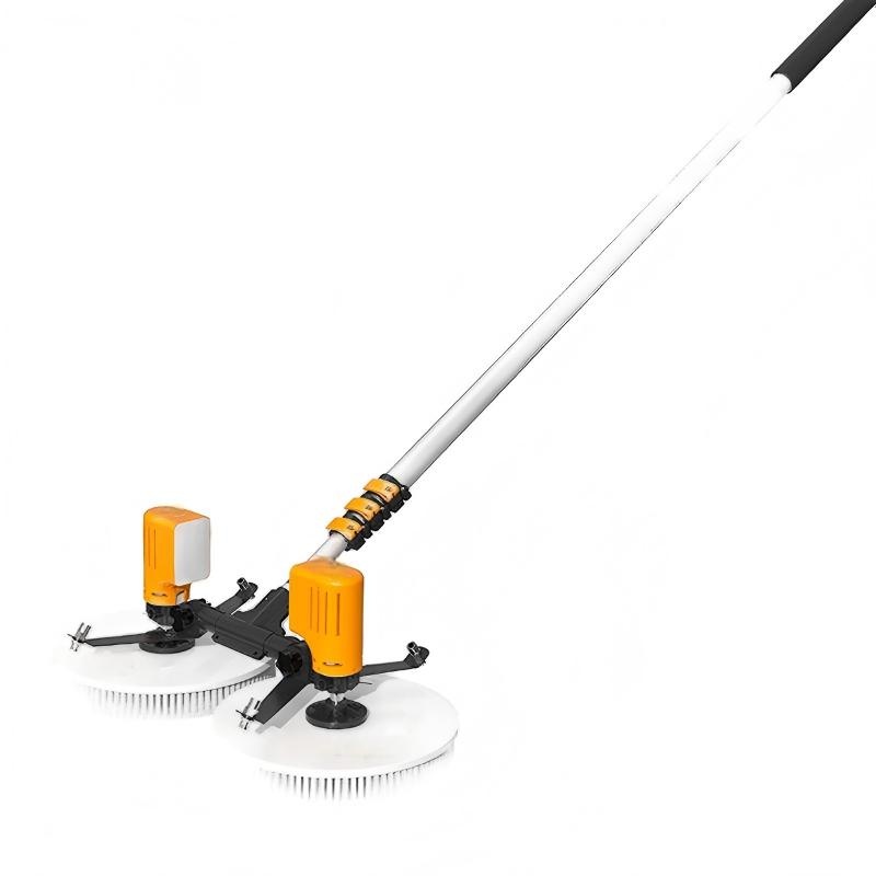 CLEAN WORLD Industrial Solar Panel Brush Solar Panels Cleaner Machine Robot Double Head Solar Panel Cleaning Brush