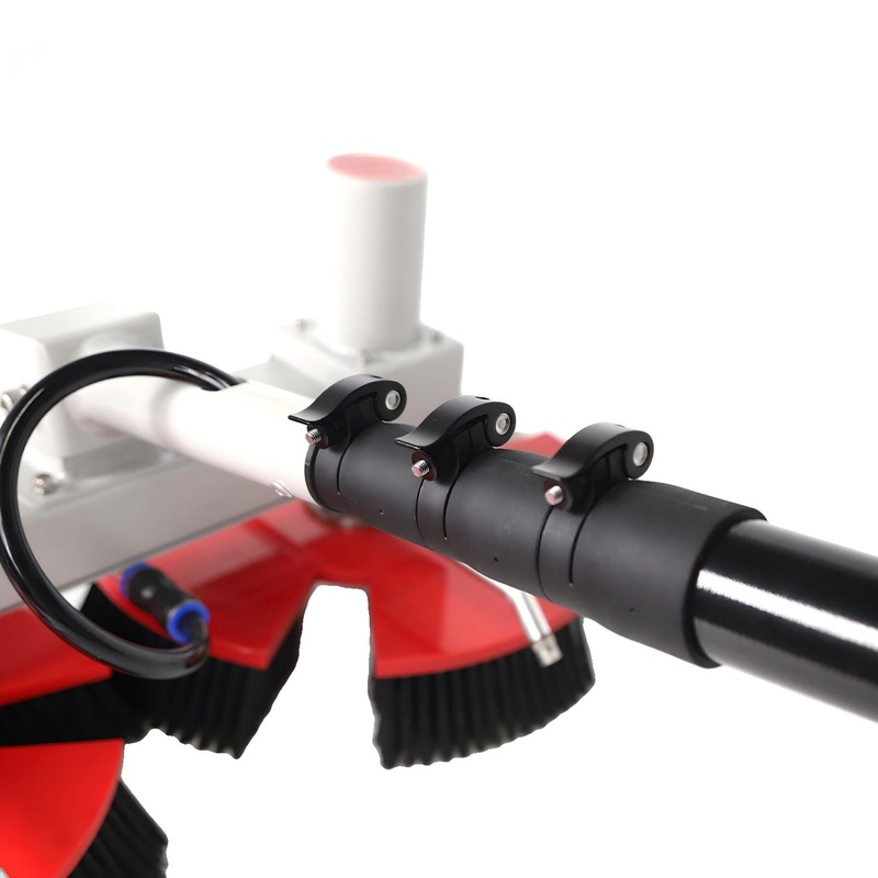 CLEAN WORLD Industrial Solar Panel Brush Dry Wet Washing Soft-Bristled Solar Panel Cleaning Brush with Lithium Battery for PV Rooftop Mountain Farming System Maintenance