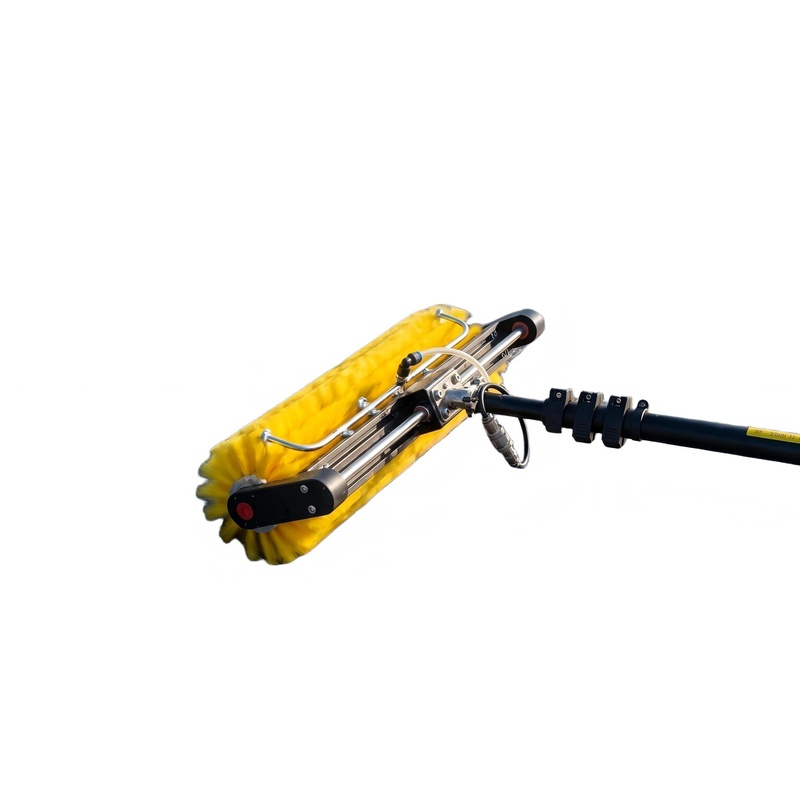 CLEAN WORLD Industrial Solar Panel Brush Automatic Rolling PV Solar Module Panel Cleaning Robot Machine Photovoltaic Equipment with Plastic Solar Panel Cleaning Brush