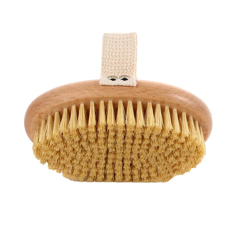 CLEAN WORLD Bamboo Bath Brush, Long-Handle Back Scrubber Shower Brush, Soft Bristle Dry Body Brush for Exfoliating, Skin Care & Deep Cleansing
