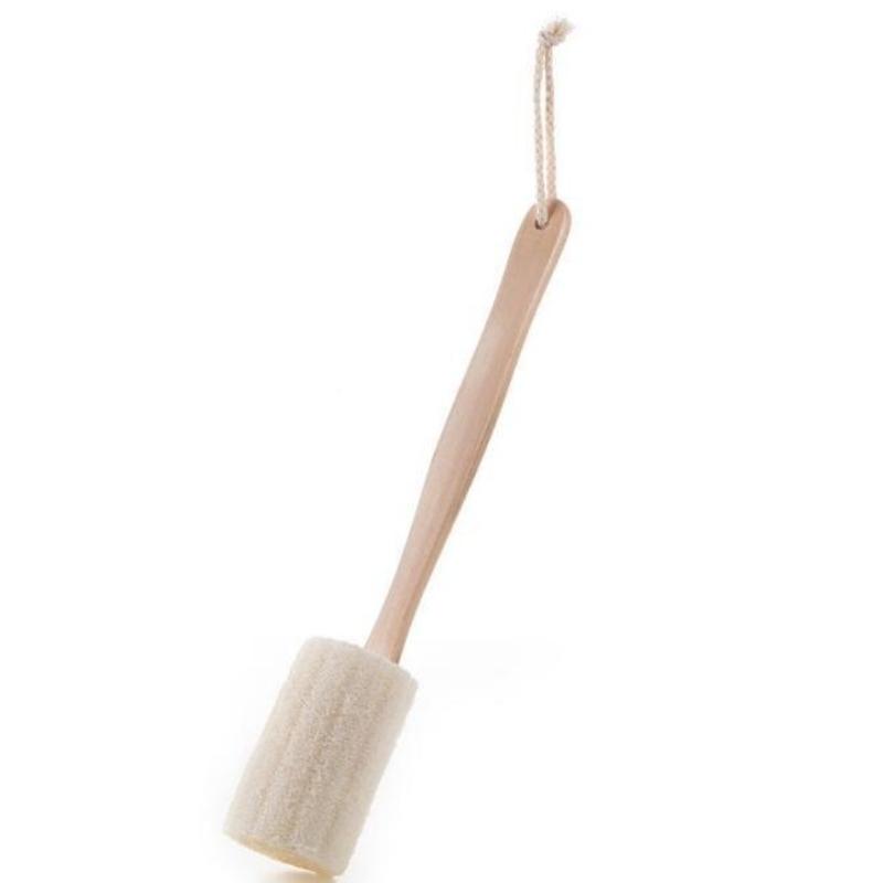 CLEAN WORLD Bamboo Bath Brush, Long-Handle Back Scrubber Shower Brush, Soft Bristle Dry Body Brush for Exfoliating, Skin Care & Deep Cleansing