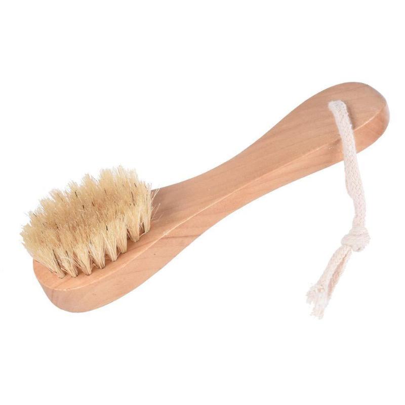 CLEAN WORLD Bamboo Bath Brush, Long-Handle Back Scrubber Shower Brush, Soft Bristle Dry Body Brush for Exfoliating, Skin Care & Deep Cleansing