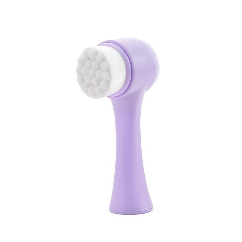 CLEAN WORLD Silicone Facial Cleansing Brush, Dual-Sided Soft Face Brush for Deep Pore Cleansing, Blackhead Removal & Skin Massage