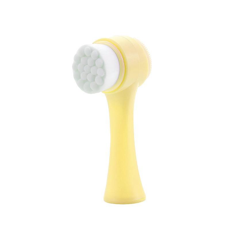 CLEAN WORLD Silicone Facial Cleansing Brush, Dual-Sided Soft Face Brush for Deep Pore Cleansing, Blackhead Removal & Skin Massage