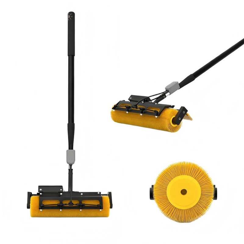 CLEAN WORLD Industrial Solar Panel Brush Topenergy Solar Panel Rotating Brush Solar Cleaning Machine Window Cleaning Kit Reusable Tools Panel Cleaning Toolset