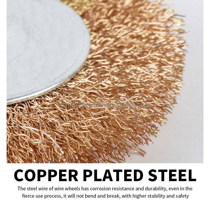 CLEAN WORLD Industrial Deburring Brush T-Shape Brass Wire Wheel Brush with 1/4\" Shank for Drill Customized OEM Metal Surface Cleaning Deburring Rust Removal Polishing