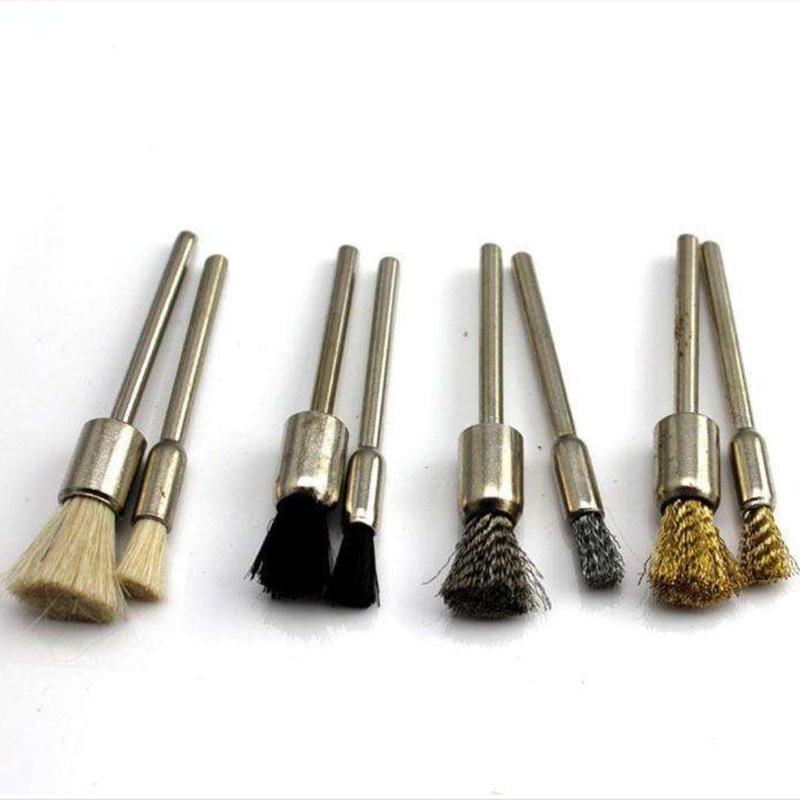CLEAN WORLD Industrial Polishing Brush 25mm Steel Wire Polishing Brush 10pcs Set Mini Drill Tools Deburring Industrial Grade ISO9001 Certified 40mm Shaft 1 Bristle