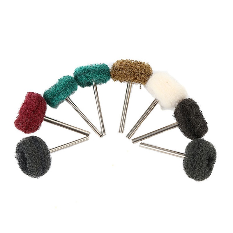 CLEAN WORLD Industrial Polishing Brush 25mm Steel Wire Polishing Brush 10pcs Set Mini Drill Tools Deburring Industrial Grade ISO9001 Certified 40mm Shaft 1 Bristle