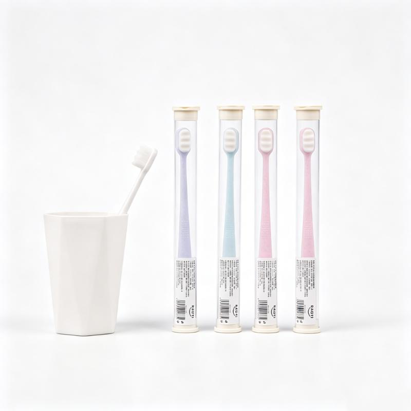 CLEAN WORLD Ultra Soft Microfiber Toothbrush, Manual Extra Soft Bristle Toothbrush for Sensitive Gums