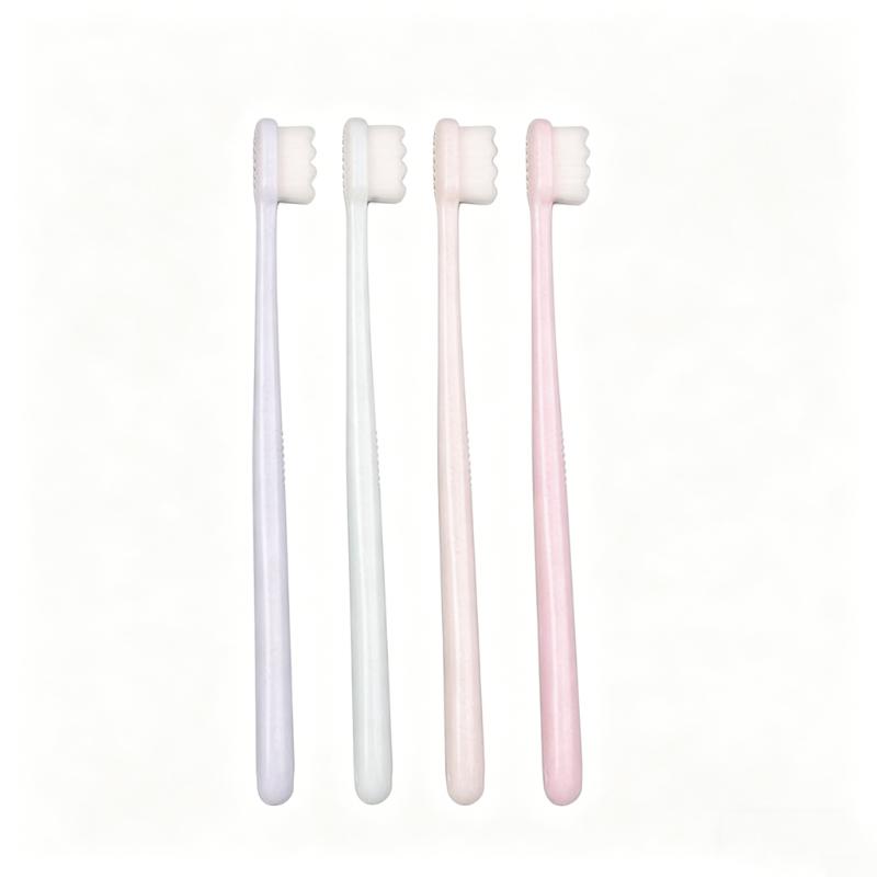 CLEAN WORLD Ultra Soft Microfiber Toothbrush, Manual Extra Soft Bristle Toothbrush for Sensitive Gums