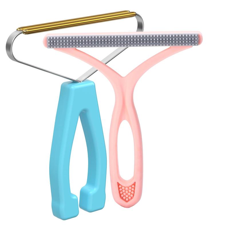 CLEAN WORLD Portable Pet Hair Remover & Lint Roller - Reusable Carpet Rake for Clothes, Furniture & Bedding