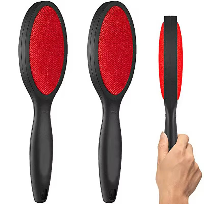 CLEAN WORLD Double-Sided Lint Brush - Reusable Pet Hair & Lint Remover for Carpet, Clothes, Furniture, Couch, Bedding, Car Seat & Curtains