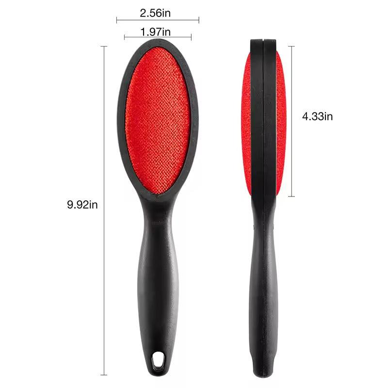 CLEAN WORLD Double-Sided Lint Brush - Reusable Pet Hair & Lint Remover for Carpet, Clothes, Furniture, Couch, Bedding, Car Seat & Curtains