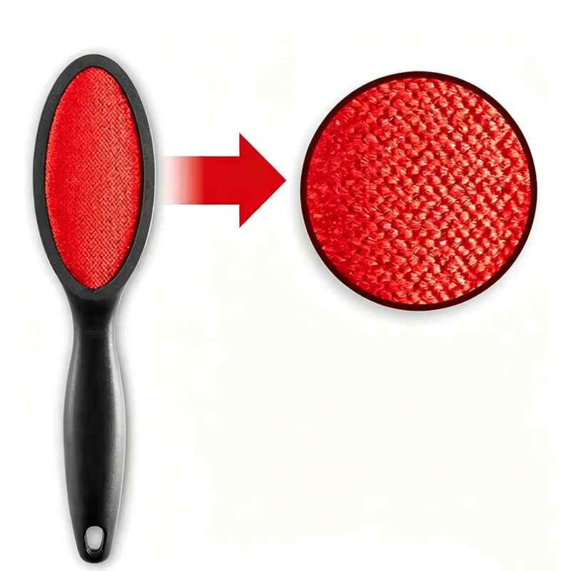 CLEAN WORLD Double-Sided Lint Brush - Reusable Pet Hair & Lint Remover for Carpet, Clothes, Furniture, Couch, Bedding, Car Seat & Curtains