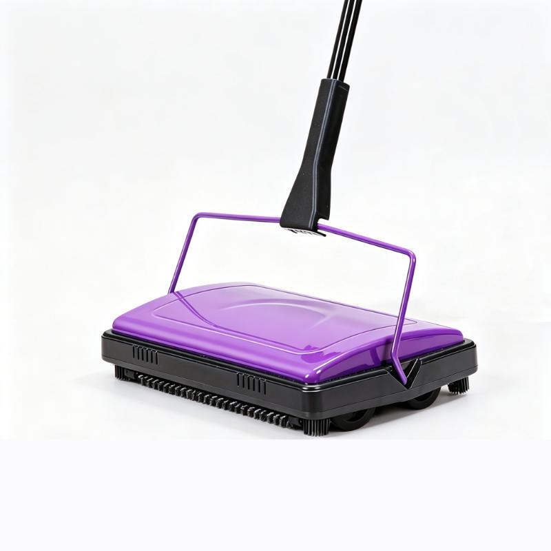 CLEAN WORLD Non-Electric Carpet Sweeper - Multi-Surface Pet Hair & Lint Remover for Home, Office, Hardwood & Low-Pile Carpets