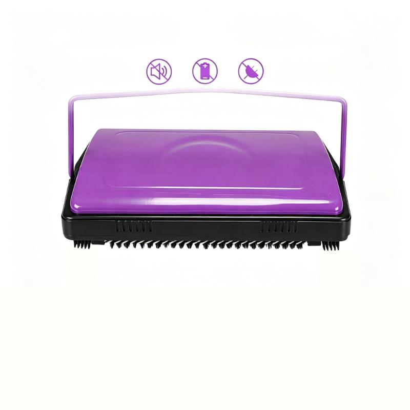 CLEAN WORLD Non-Electric Carpet Sweeper - Multi-Surface Pet Hair & Lint Remover for Home, Office, Hardwood & Low-Pile Carpets