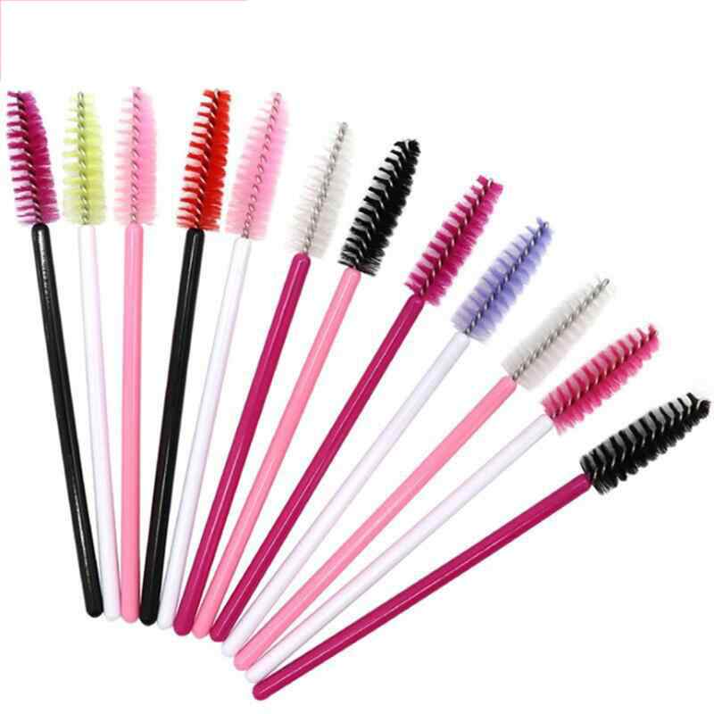CLEAN WORLD Glitter Handle Disposable Eyelash Brushes Multicolor Eyelash Brushes with Crystal Mascara Wands