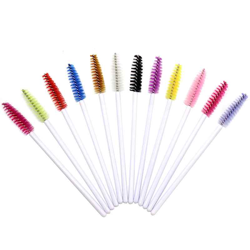 CLEAN WORLD Glitter Handle Disposable Eyelash Brushes Multicolor Eyelash Brushes with Crystal Mascara Wands