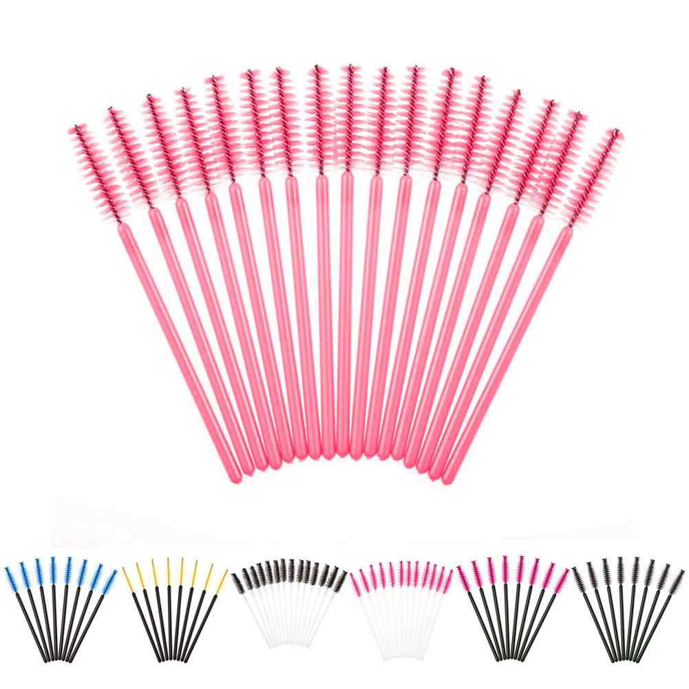 CLEAN WORLD Glitter Handle Disposable Eyelash Brushes Multicolor Eyelash Brushes with Crystal Mascara Wands